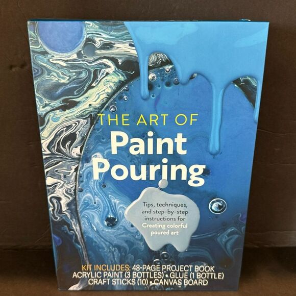 The Art of Paint Pouring: Tips, Techniques, and Step-by-Step Instructions Kit - Picture 1 of 2